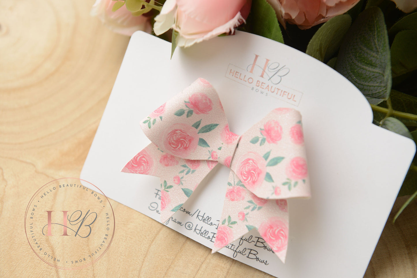 Pink Floral bow, Hair Bows, Hair clips, Girls pink floral dot Bow, Baby bow, Baby Headband, Girls Headband
