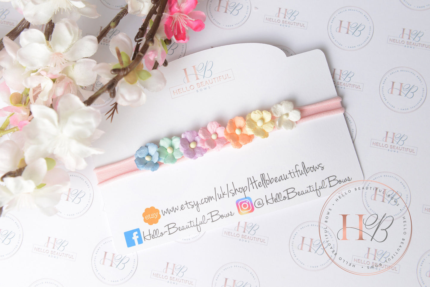 Baby girl headband, baby flower headband, summer headband