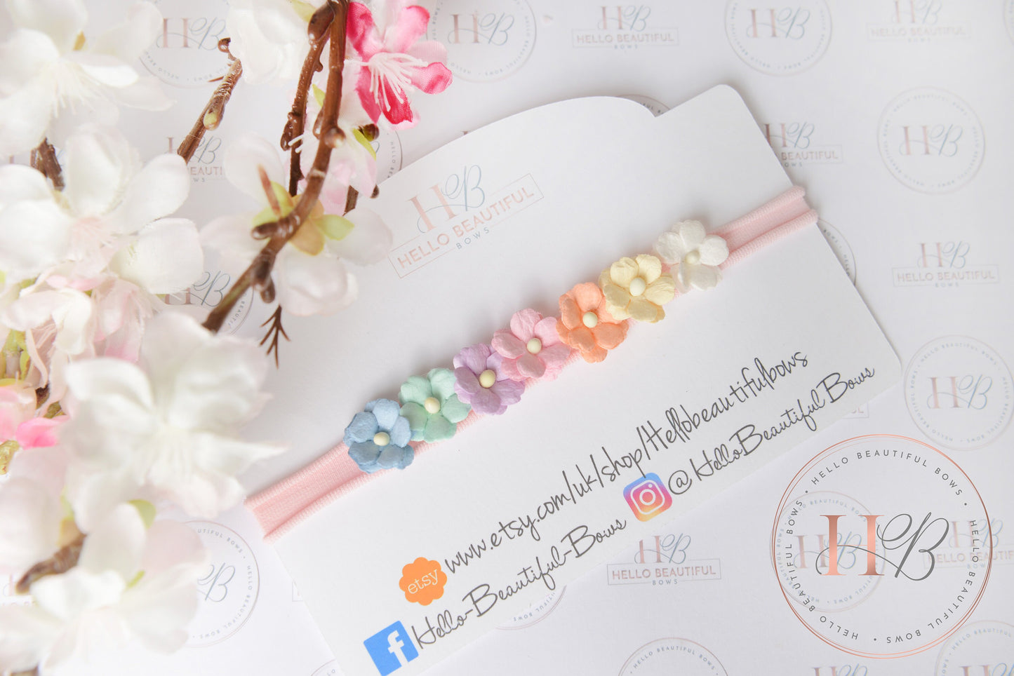 Baby girl headband, baby flower headband, summer headband