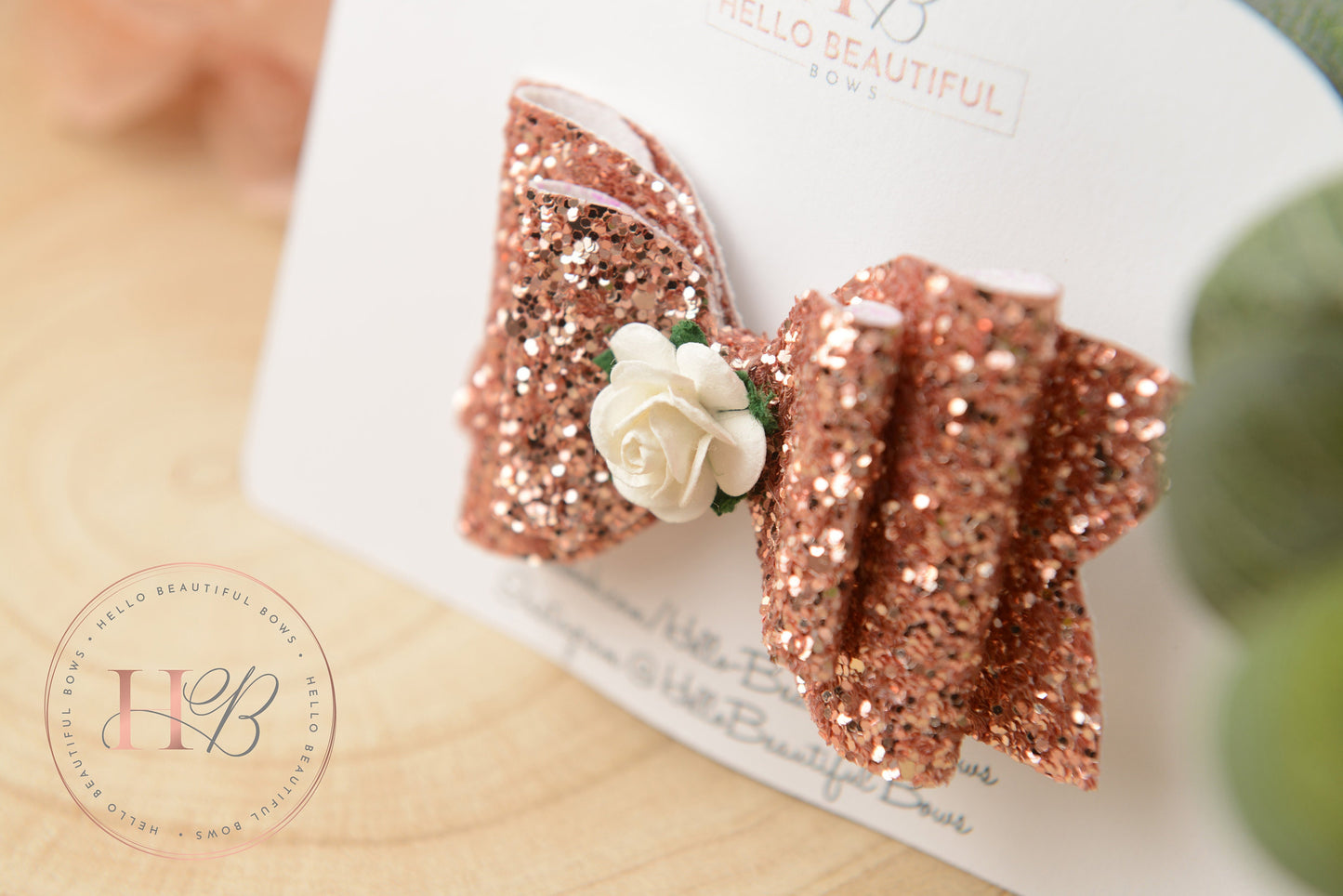 Rose Gold Glitter hair bows, Autumn hair bows, girls hair bows, hair clips, baby headbands