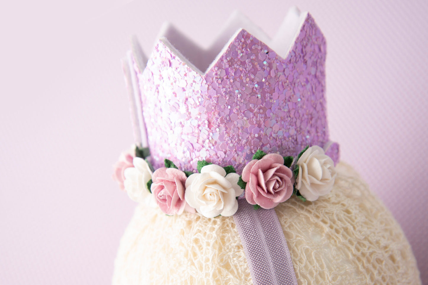 Lilac birthday crown, 1st birthday crown, 2nd birthday crown, Cake smash crown, birthday crown, glitter birthday crown