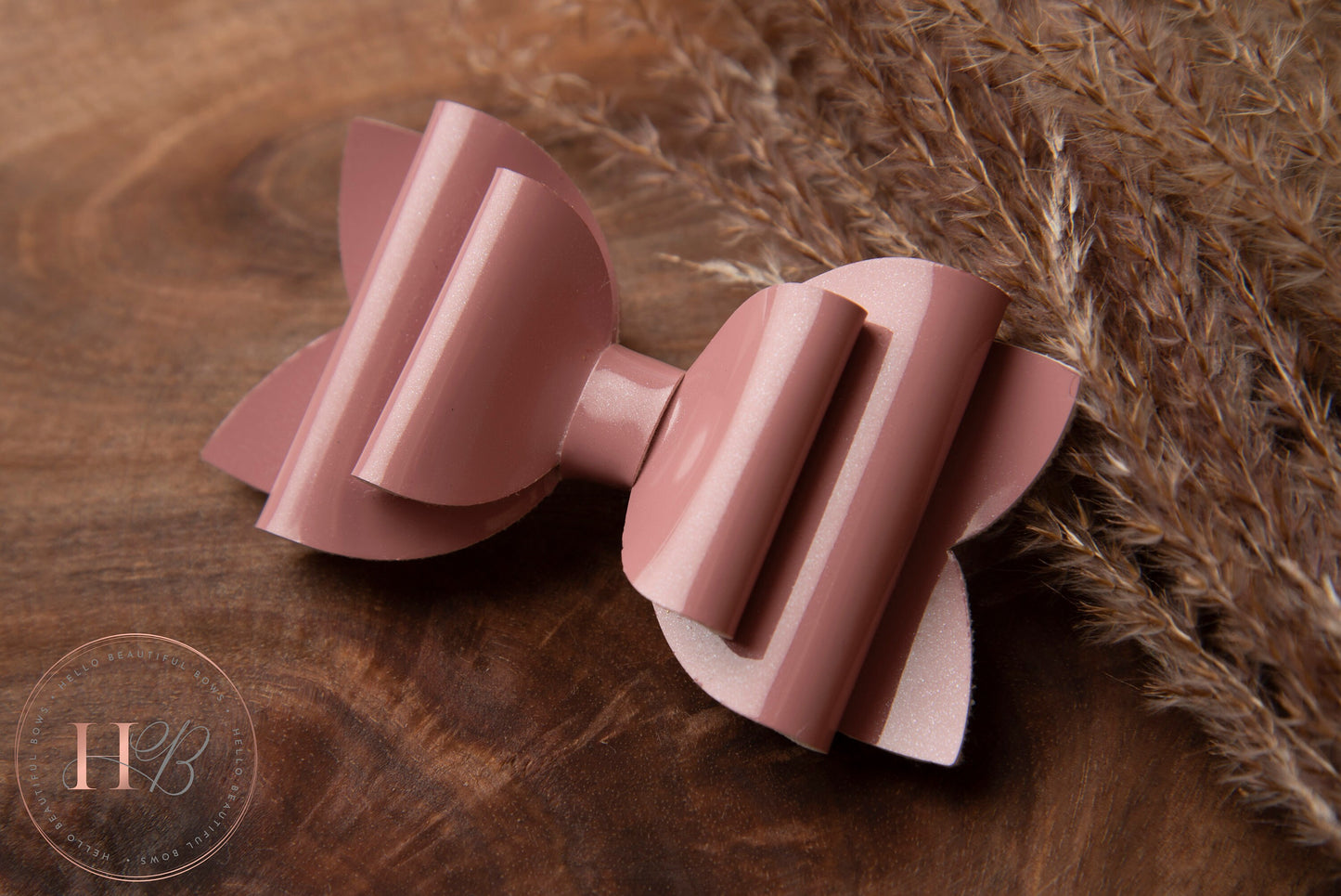 Autumn hair bows, girls hair bows, hair clips, baby headbands, dusky pink bow, shiny bow, pink hair bow, hair clip, hair bow
