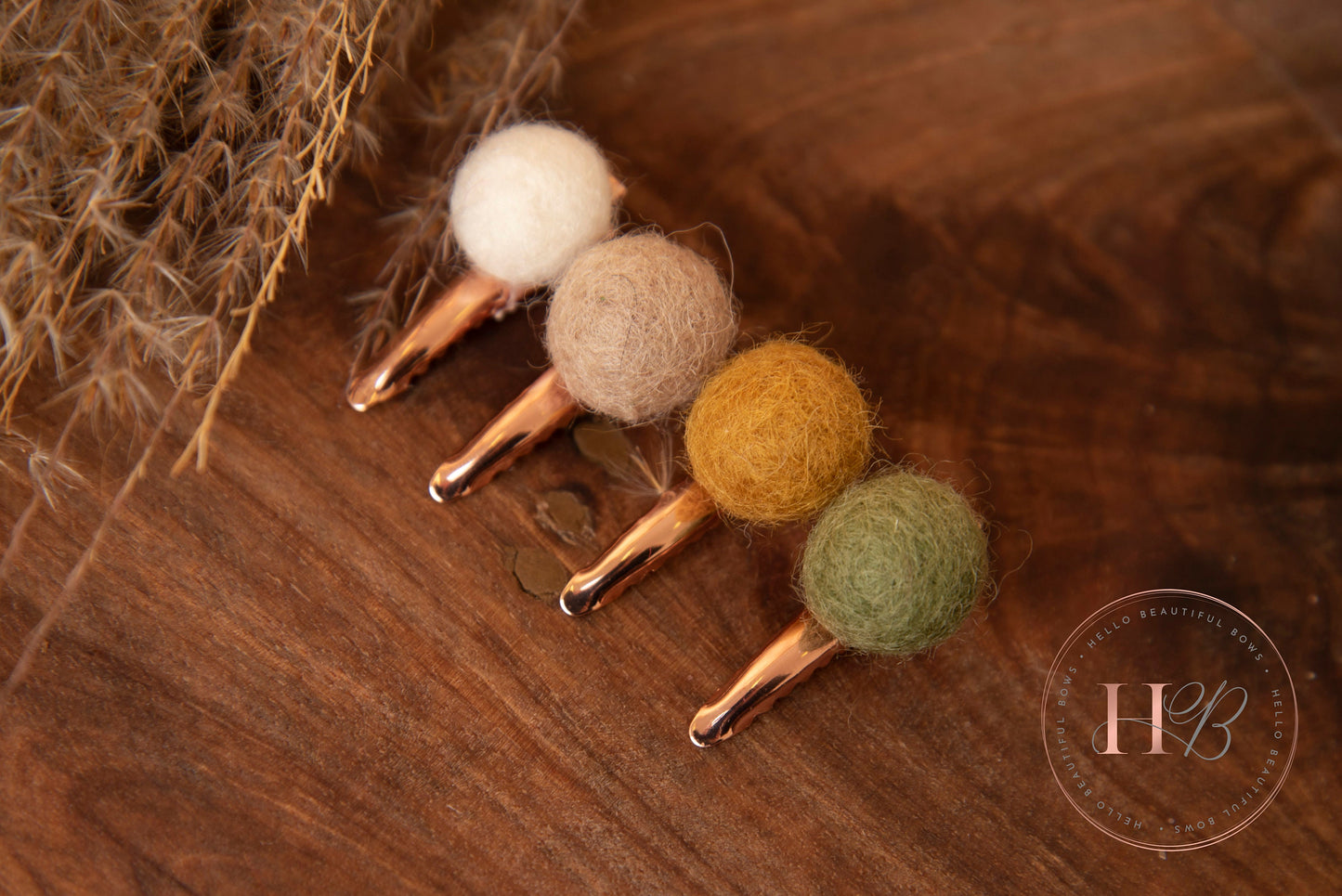 Autumn baby hair clips, fringe clips, baby clips, girls hair clips