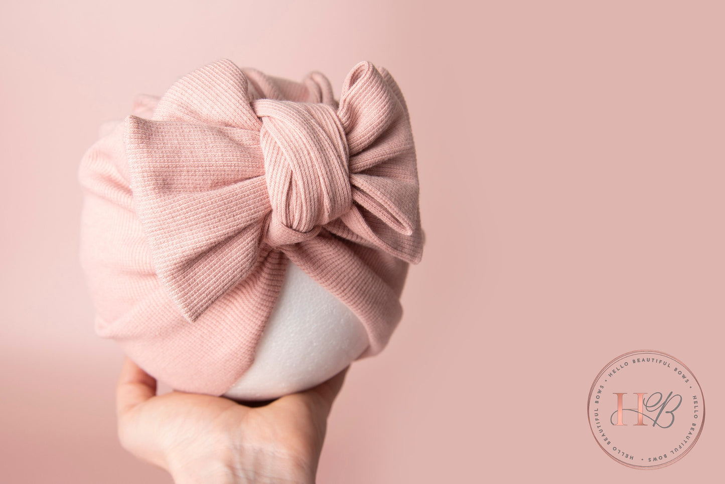 Baby turban, baby hat, baby accessory, baby shower gift, pink turban, baby bow turban, summer turban, ribbed turban