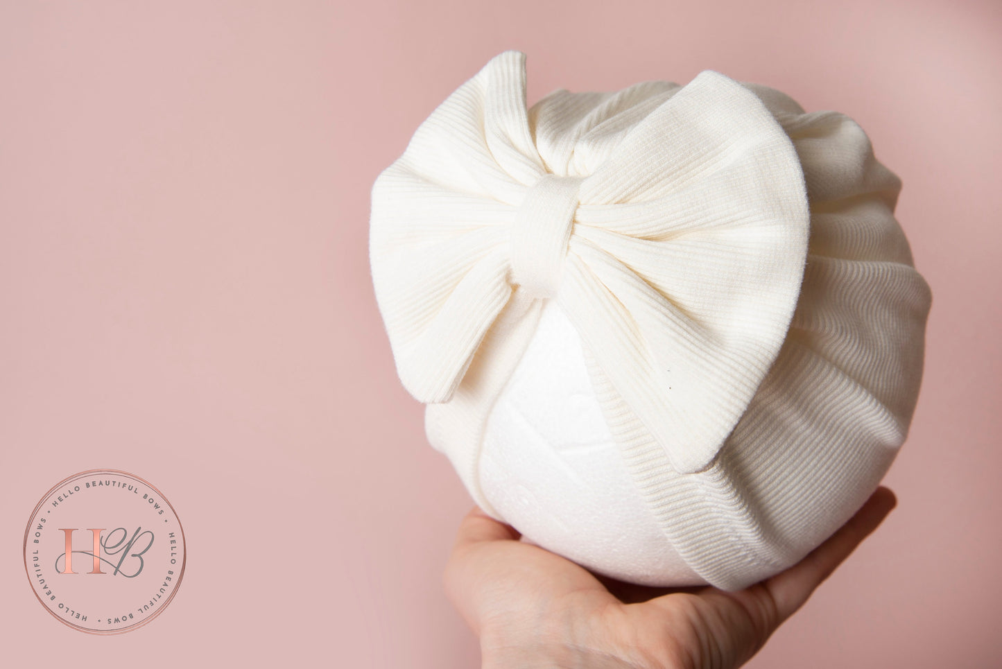 Baby turban, baby hat, baby accessory, baby shower gift, white turban, baby bow turban, summer turban, ribbed turban