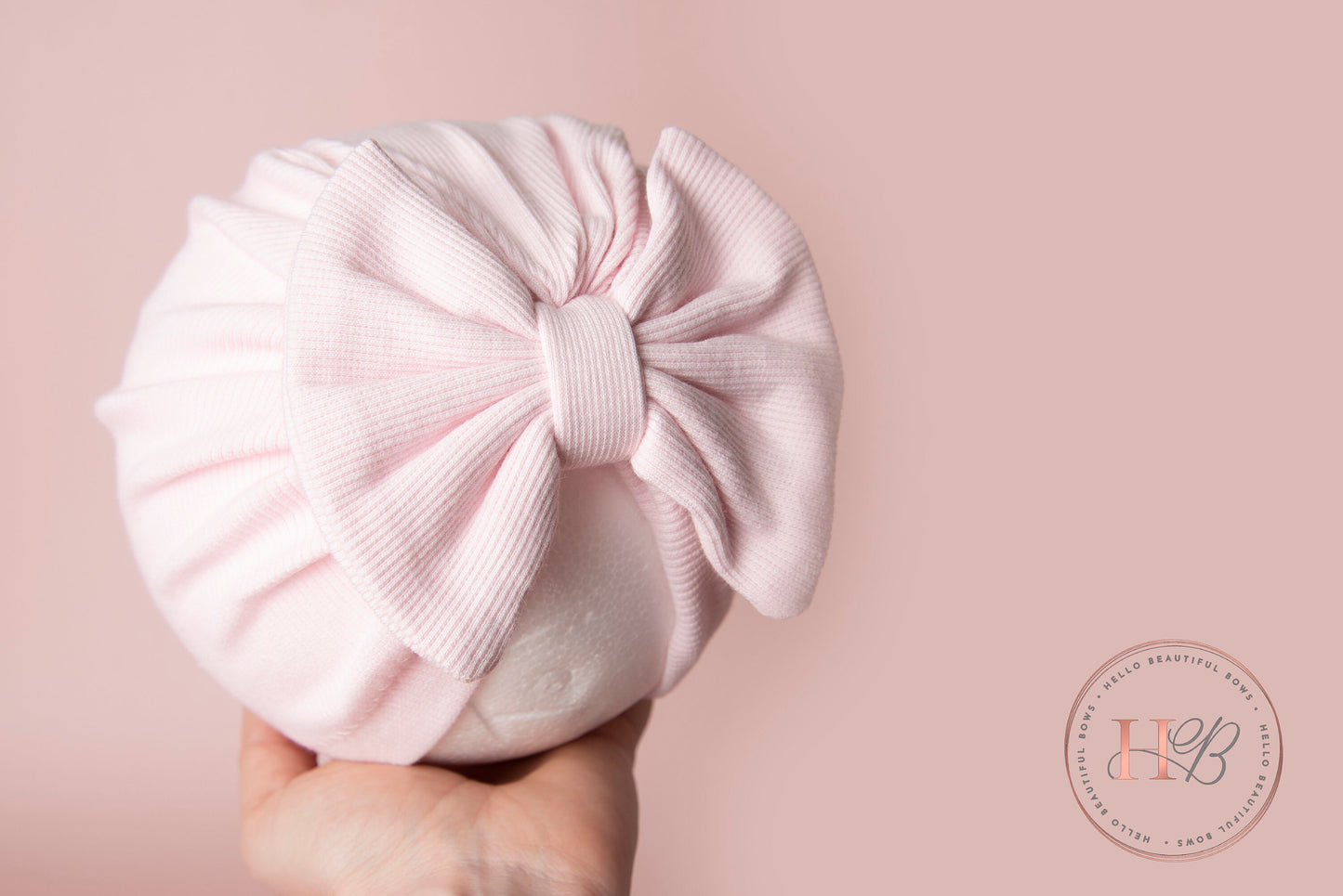 Baby turban, baby hat, baby accessory, baby shower gift, baby pink turban, baby bow turban, autumn turban, ribbed turban