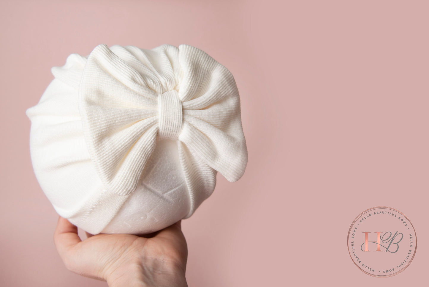 Baby turban, baby hat, baby accessory, baby shower gift, white turban, baby bow turban, summer turban, ribbed turban