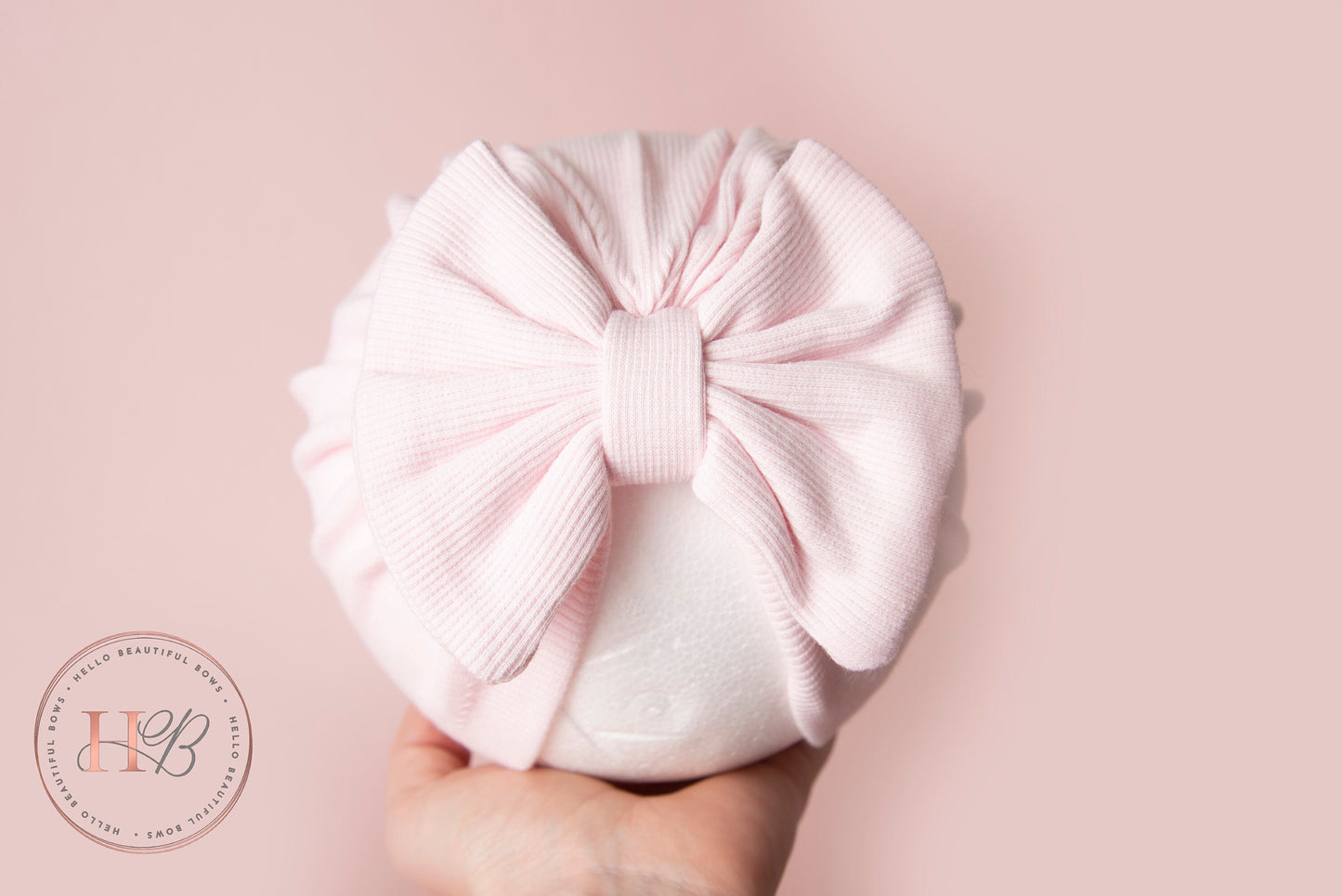 Baby turban, baby hat, baby accessory, baby shower gift, baby pink turban, baby bow turban, autumn turban, ribbed turban