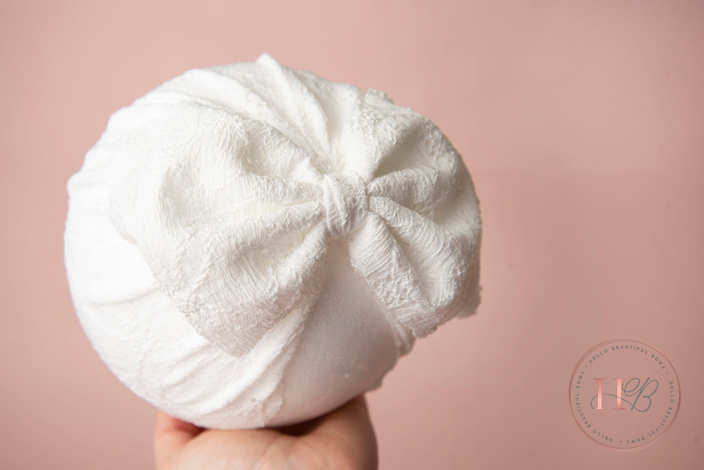 Baby turban, baby hat, baby accessory, baby shower gift, baby bow turban, summer turban, Brodrie white Turban