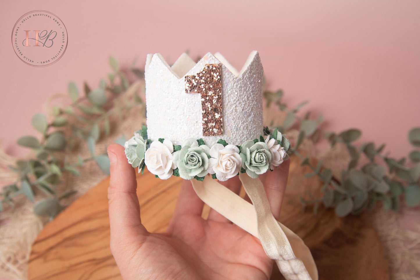 White birthday crown, 1st birthday crown, 2nd birthday crown, Cake smash crown, birthday crown, glitter birthday crown, first birthday girl,