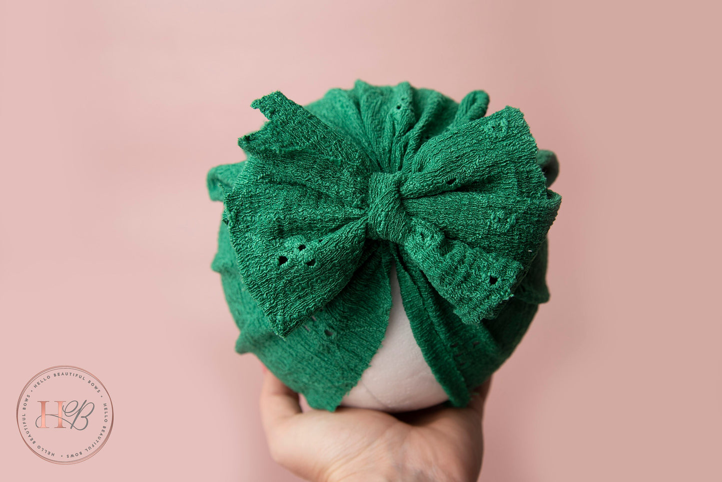 Baby turban, baby hat, baby accessory, baby shower gift, baby bow turban, summer turban, Brodrie green turban