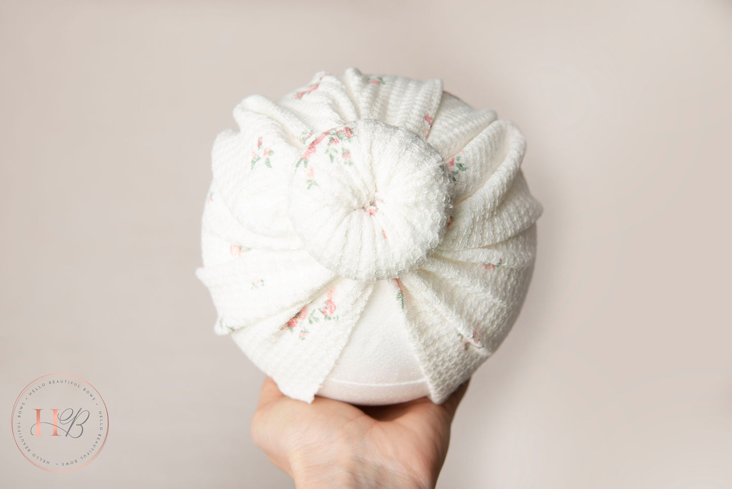 Baby turban, baby hat, baby accessory, baby shower gift, white turban, donut turban , summer turban, floral turban