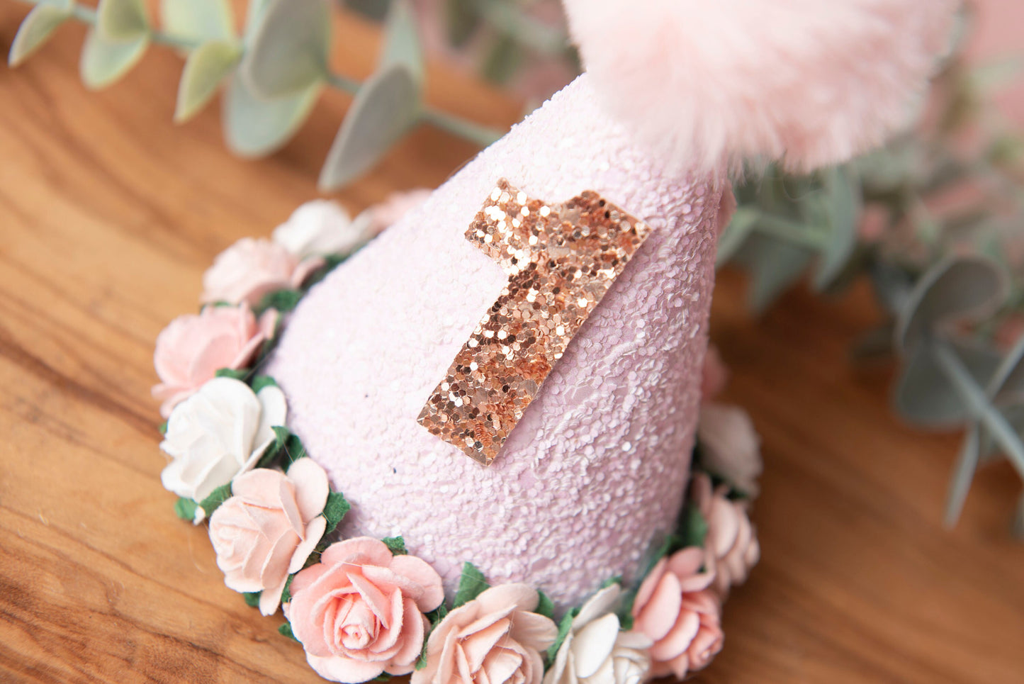 Pink birthday party hat, 1st birthday crown, 2nd birthday crown, Cake smash hat, birthday crown, party hat, first birthday girl,