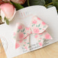 Pink Floral bow, Hair Bows, Hair clips, Girls pink floral dot Bow, Baby bow, Baby Headband, Girls Headband