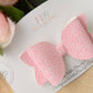 Pink and white polka dot bow, Hair Bows, Hair clips, Girls pink Polka dot Bow, Baby bow, Baby Headband, Girls Headband