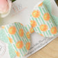 Stripe mint green and orange Hair bow, hair bows, hair clips, girls bow baby bow baby headband girls headband