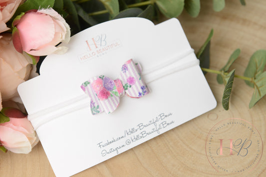 Baby girl headband, baby lilac floral headband, summer headband, girls headband