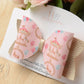 Pink and gold merry go round bow, hair clip hair bow bows, girls bow, baby bow, baby headband