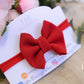 Red Bullet fabric headbands, baby headbands, baby girl headbands, Christmas headbands, soft headbands, baby bows, hair bows,