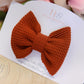 Autumn rust bullet fabric hair bow, hair bows, girls hair clip, autumn hair clips