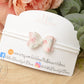 Pink and White Floral baby girls headband, soft headband, girls headband