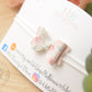 Pink and White Floral baby girls headband, soft headband, girls headband