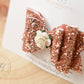 Rose Gold Glitter hair bows, Autumn hair bows, girls hair bows, hair clips, baby headbands