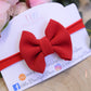 Red Bullet fabric headbands, baby headbands, baby girl headbands, Christmas headbands, soft headbands, baby bows, hair bows,