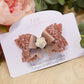 Rose gold glitter hair bow, girls headband, girls bows, girls hair clips, clip