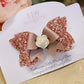 Rose gold glitter hair bow, girls headband, girls bows, girls hair clips, clip