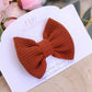 Autumn rust bullet fabric hair bow, hair bows, girls hair clip, autumn hair clips