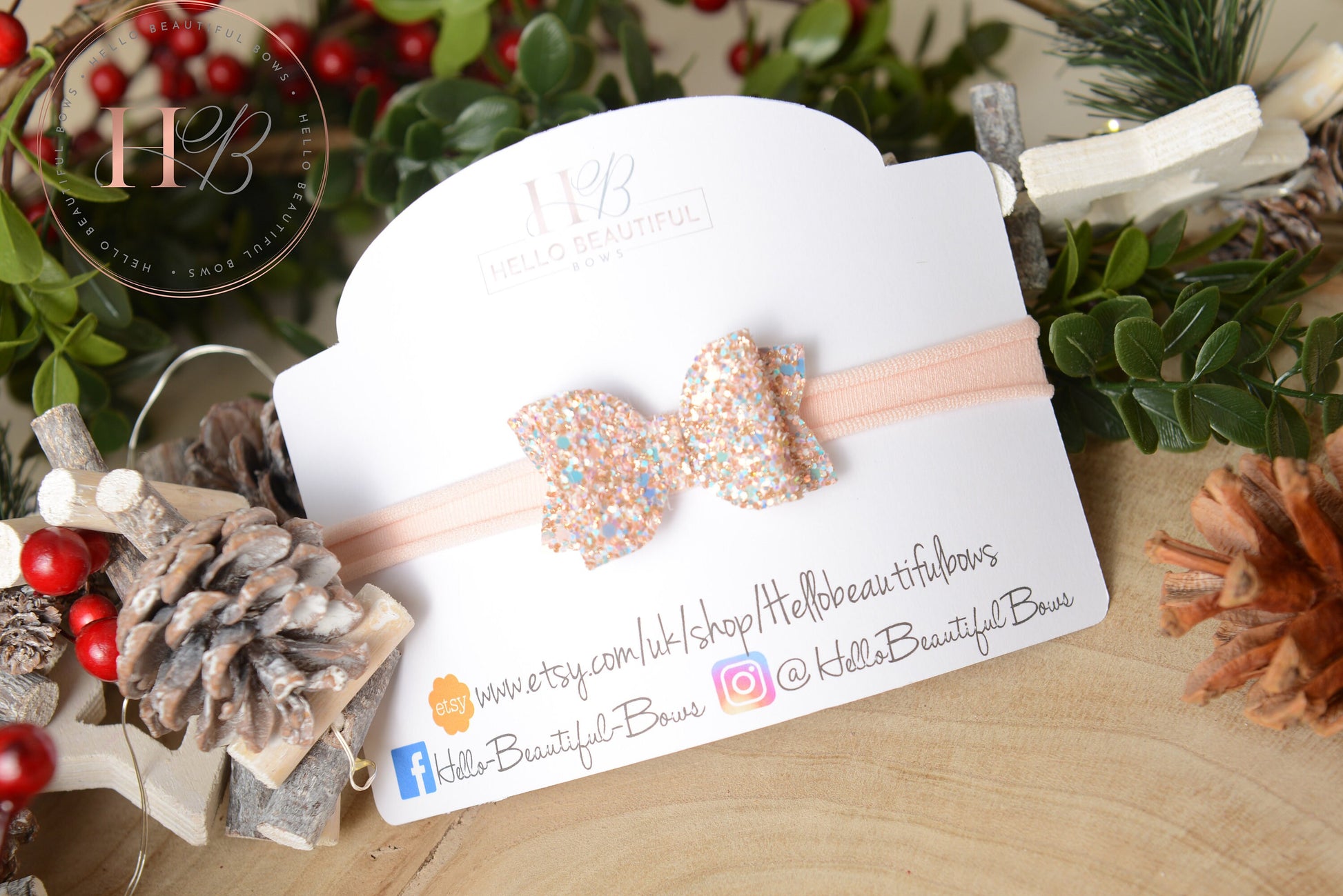christmas baby headband, glitter headband, baby headband, newborn headband,