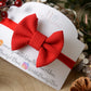 Red Bullet fabric headbands, baby headbands, baby girl headbands, Christmas headbands, soft headbands, baby bows, hair bows,