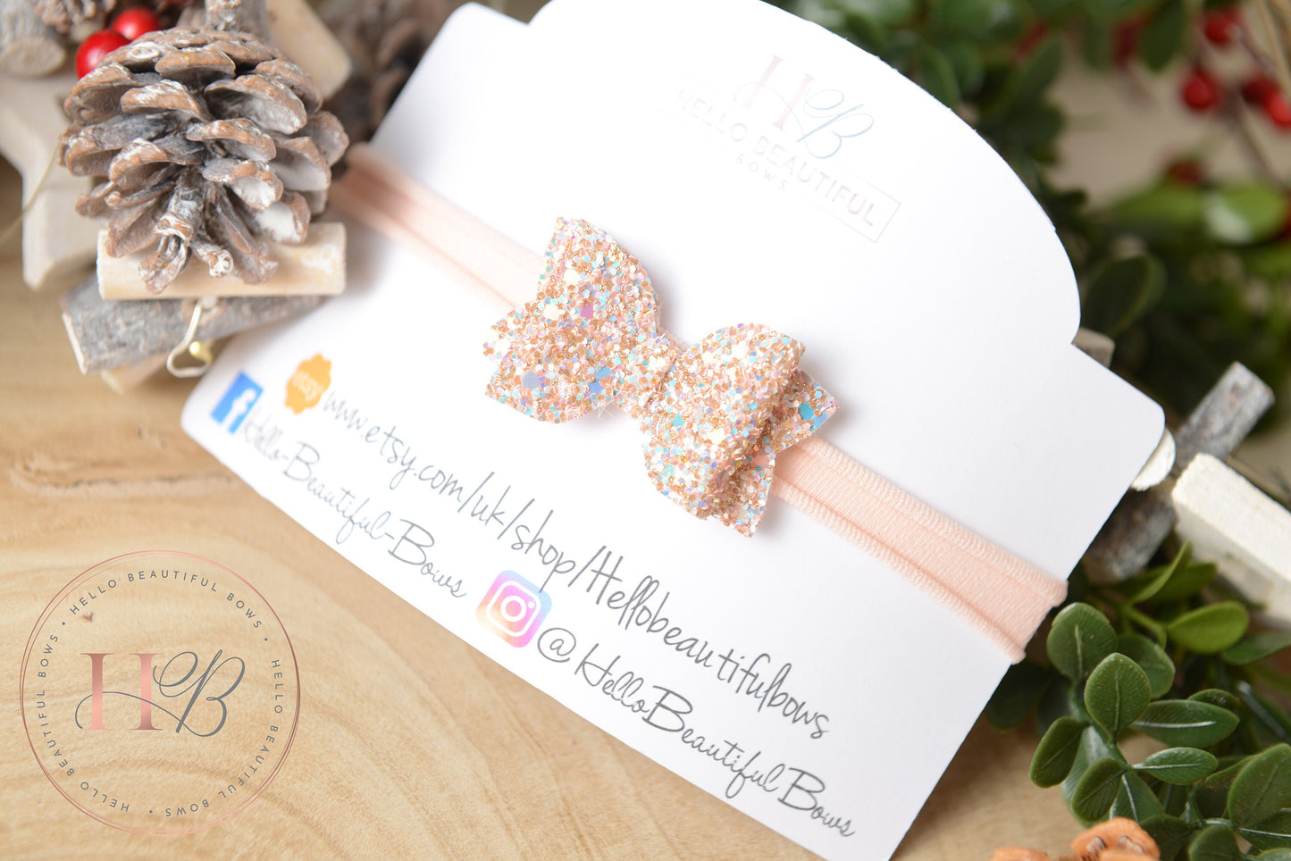 christmas baby headband, glitter headband, baby headband, newborn headband,