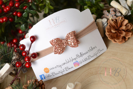 christmas baby headband, glitter headband, baby headband, newborn headband,