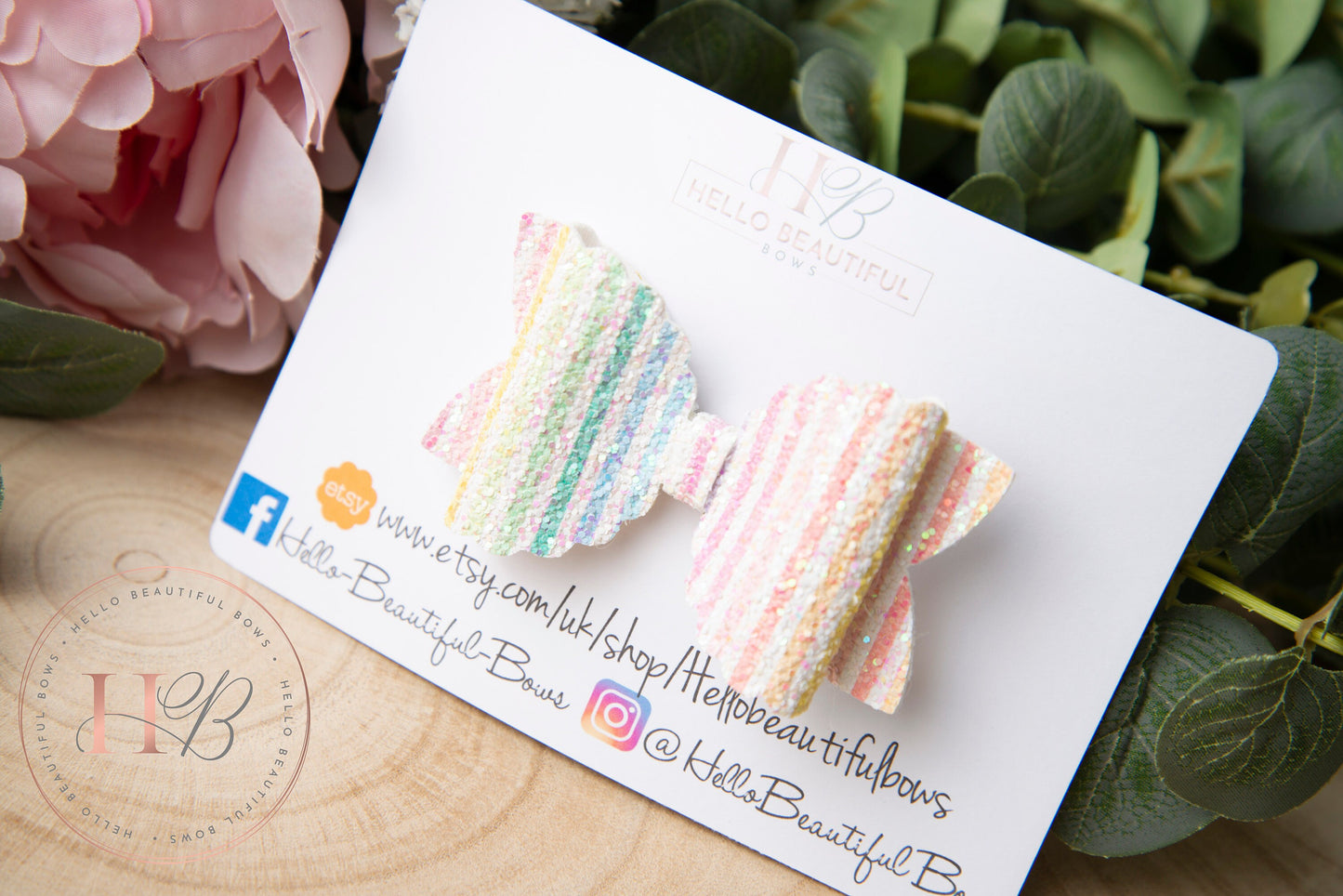 pastel glitter stripe hair bow, hair bows, hair clips girls pastel glitter bow, baby bow baby headband girls headband