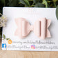 Baby pink leatherette hair bow , spring hair bows, girls hair bows, hair clips, baby headbands, girls headbands
