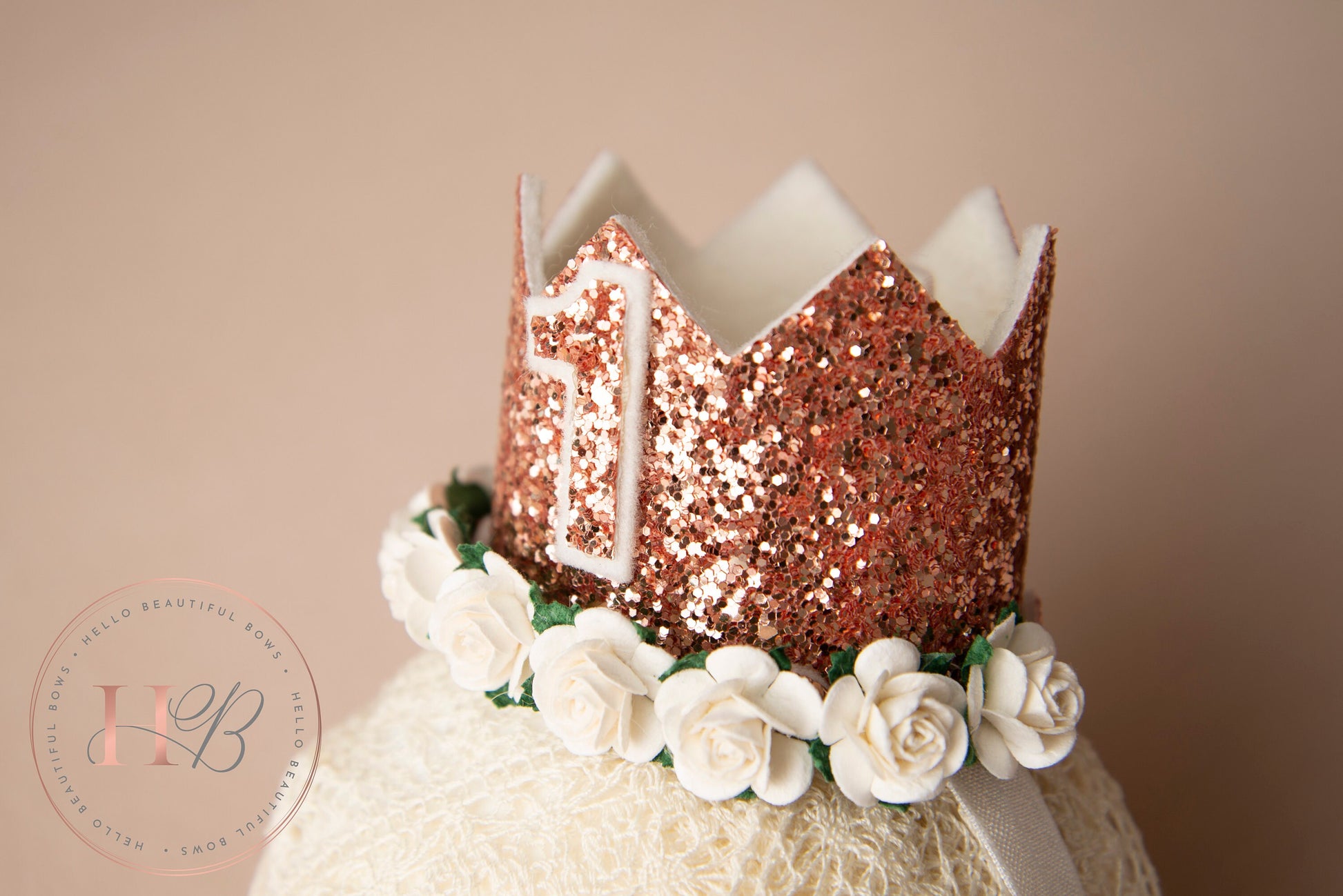 Rose gold birthday crown, 1st birthday crown, 2nd birthday crown, Cake smash crown, birthday crown, glitter birthday crown