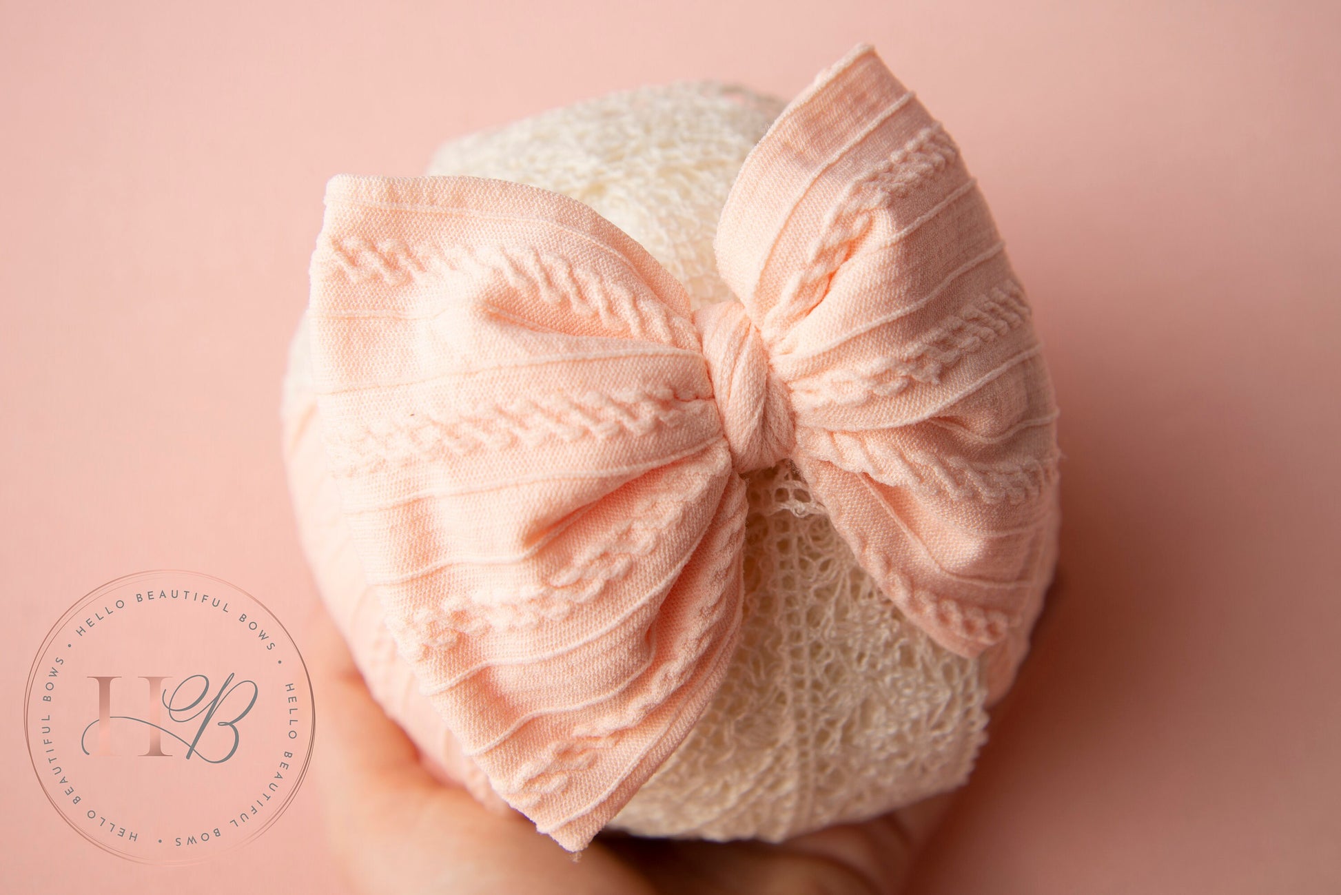 Peach baby headbands, baby head wraps, baby girl headbands, soft headbands stretch headbands soft headbands, girls headbands,