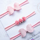 Baby headbands, baby girl headbands, spring headbands, baby bows, hair bows, baby girl gift, pink headbands
