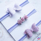 Baby headbands, baby girl headbands, spring headbands, baby bows, hair bows, baby girl gift, lilac headbands