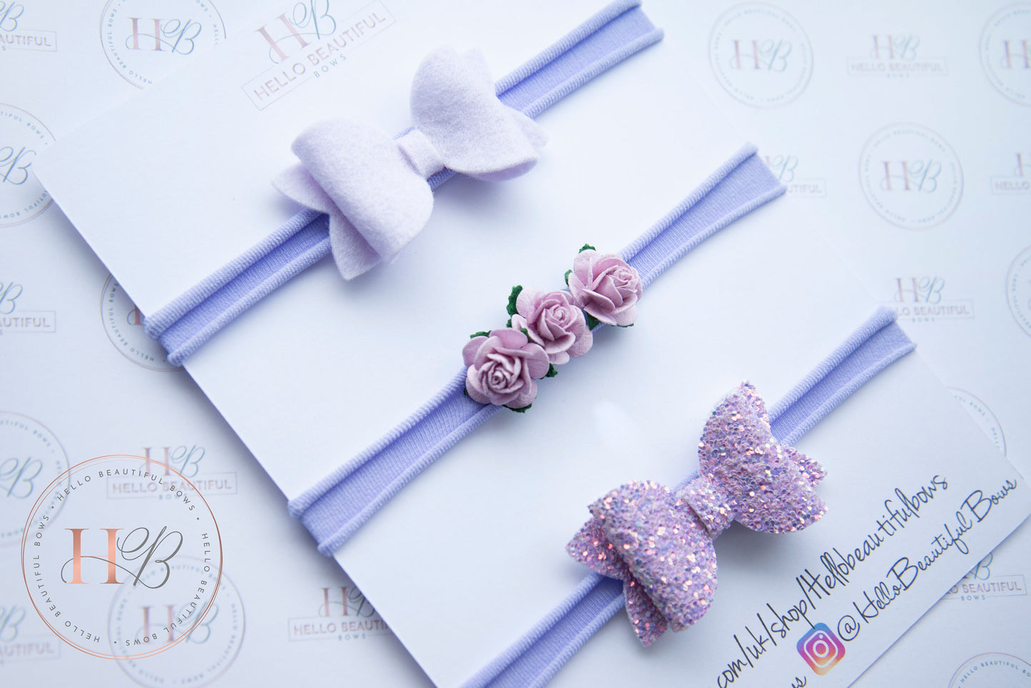 Baby headbands, baby girl headbands, spring headbands, baby bows, hair bows, baby girl gift, lilac headbands