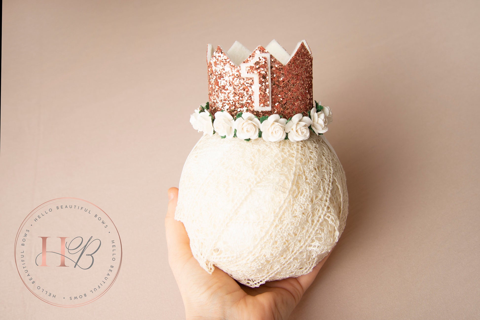 Rose gold birthday crown, 1st birthday crown, 2nd birthday crown, Cake smash crown, birthday crown, glitter birthday crown
