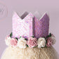 Lilac birthday crown, 1st birthday crown, 2nd birthday crown, Cake smash crown, birthday crown, glitter birthday crown