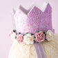 Lilac birthday crown, 1st birthday crown, 2nd birthday crown, Cake smash crown, birthday crown, glitter birthday crown