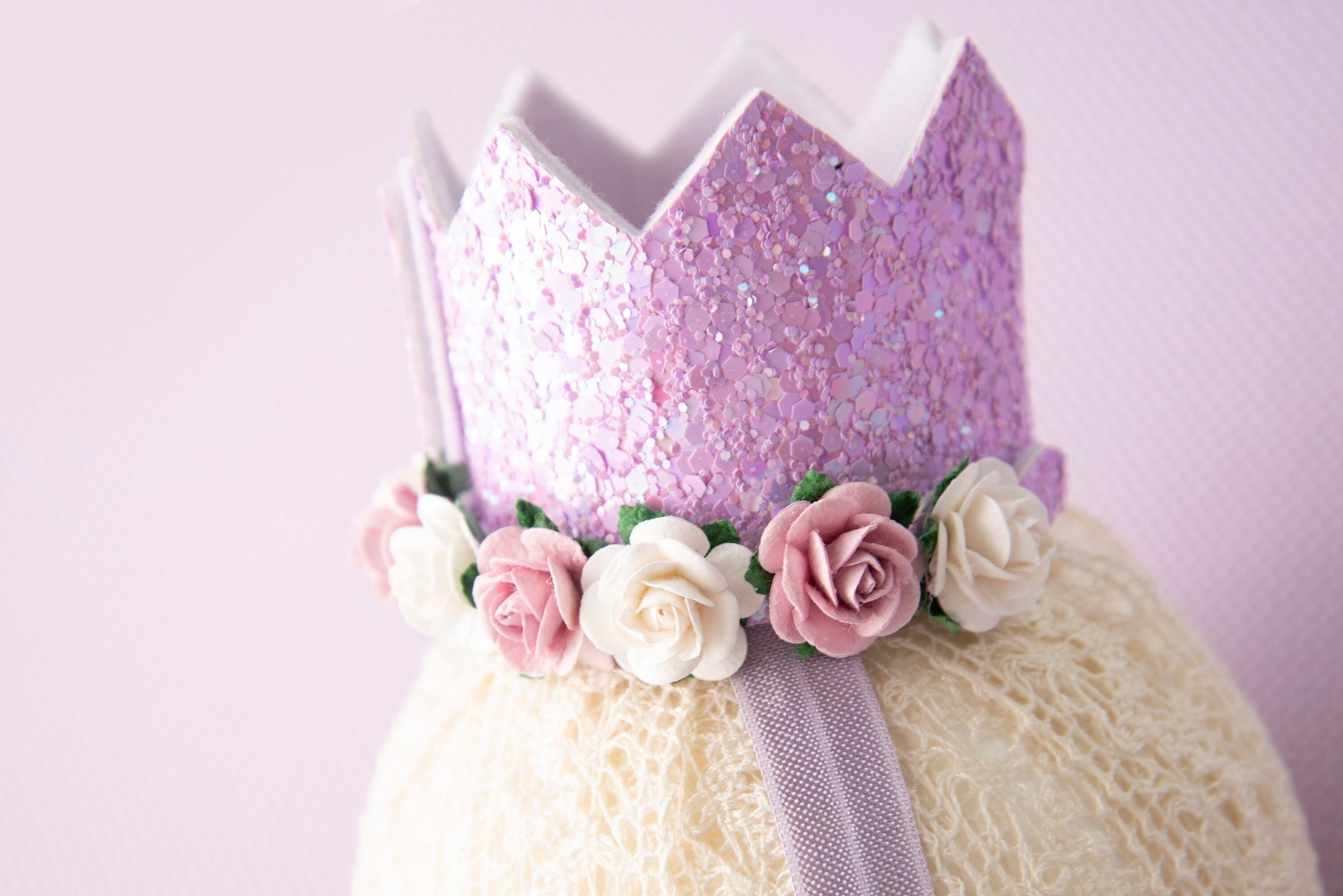 Lilac birthday crown, 1st birthday crown, 2nd birthday crown, Cake smash crown, birthday crown, glitter birthday crown