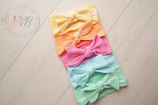 Ribbed baby headbands, baby girl headband, baby head wraps, girl headbands, soft headbands, summer headbands, pastel headbands baby headband