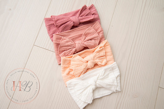 Cable knit baby headbands, baby girl headband, baby head wraps, girl headbands, soft headbands, summer headbands, baby headbands
