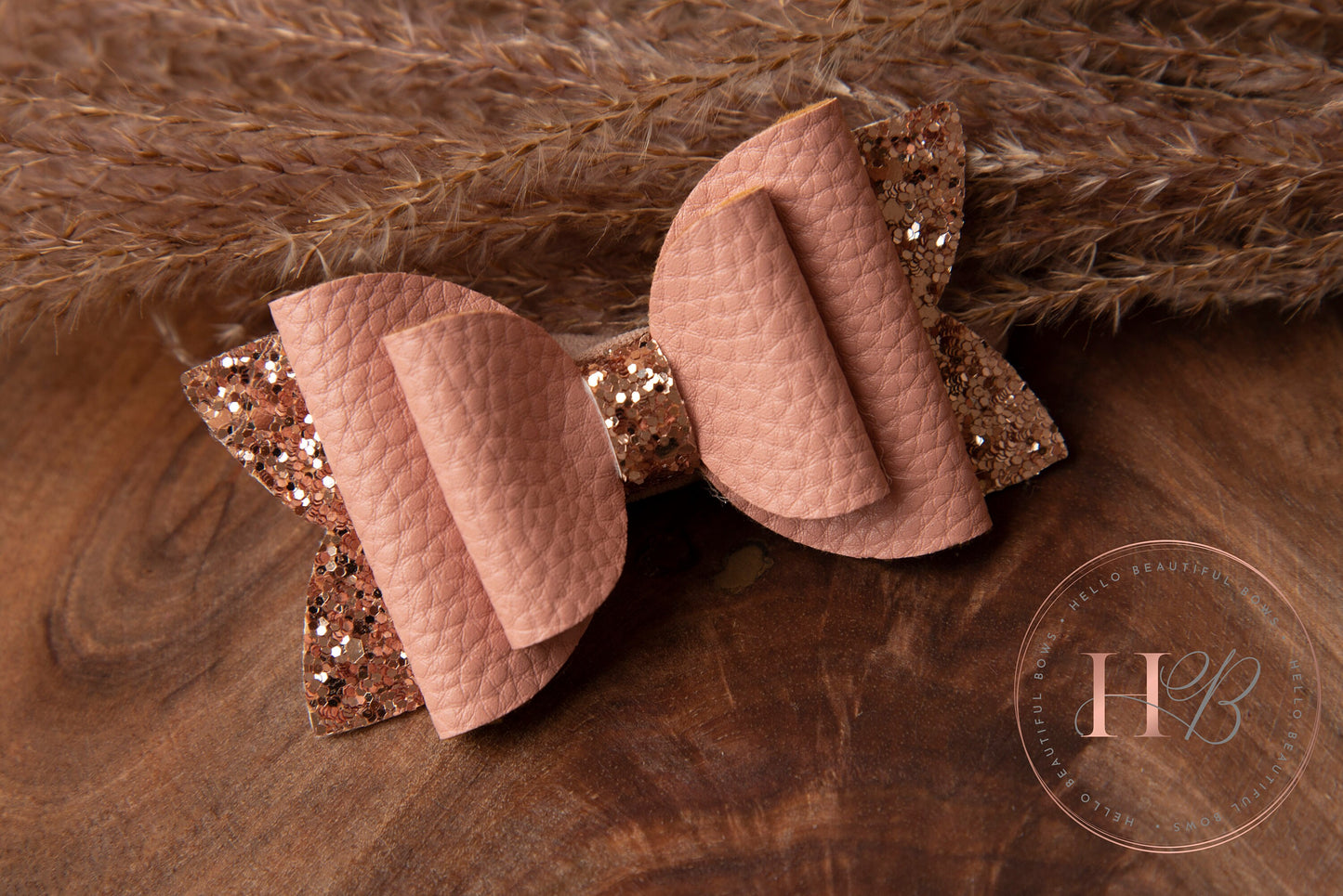 Autumn hair bows, girls hair bows, hair clips, baby headbands, dusky pink bow, pink hair bow, hair clip, girl hair bow, rose gold bow