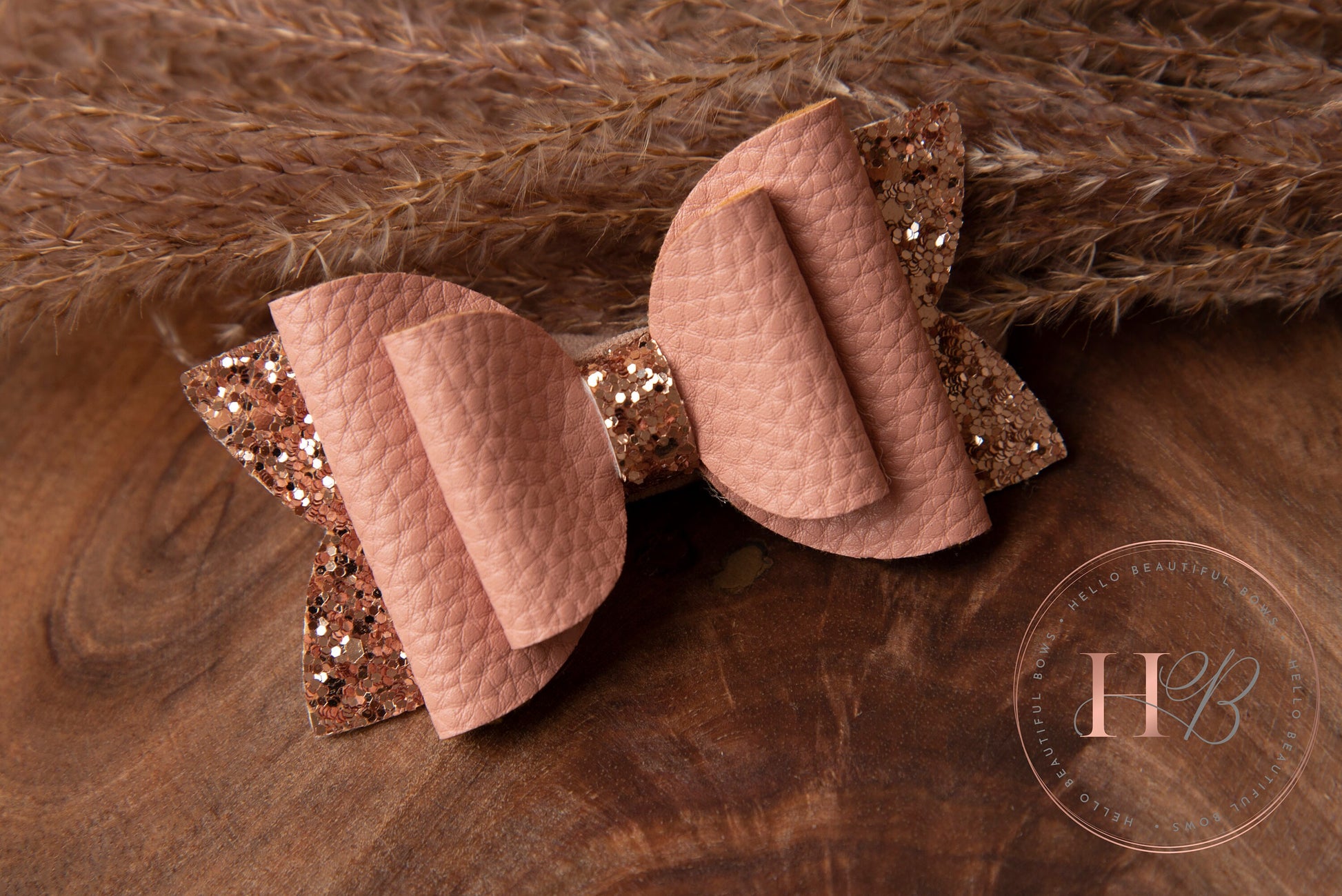 Autumn hair bows, girls hair bows, hair clips, baby headbands, dusky pink bow, pink hair bow, hair clip, girl hair bow, rose gold bow